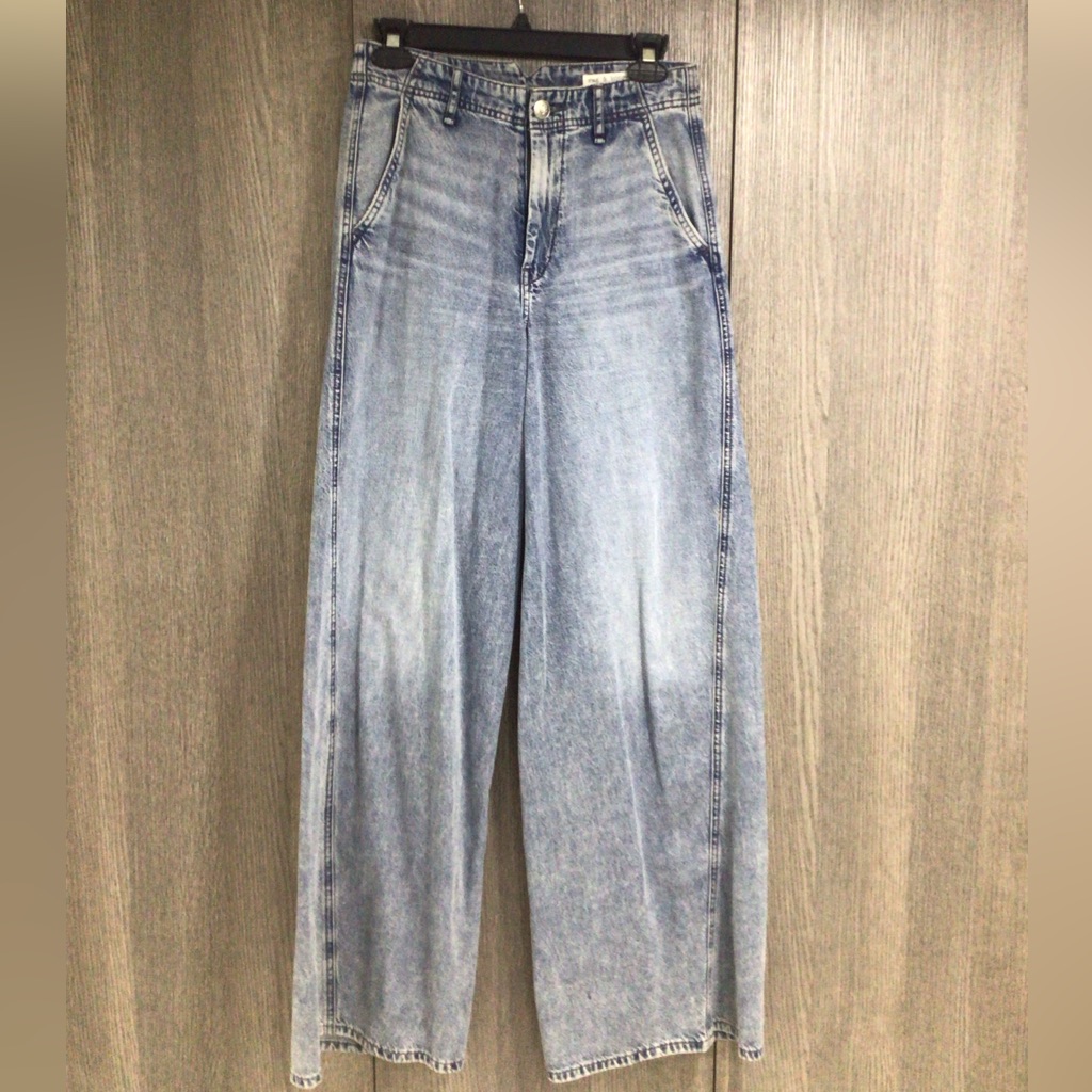Rag & Bone Denim Blue Wide-Leg Jeans